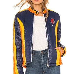 Mother denim high flyer puffer retro jacket.